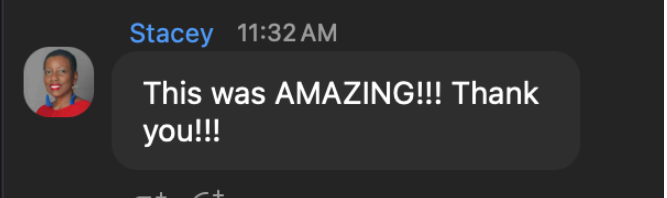 Testimonial screenshot